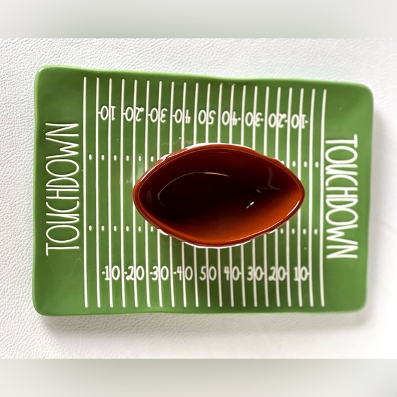 Rae Dunn Other - Rae Dunn TOUCHDOWN serving dish ceramic party platter fall football 🏈NWT